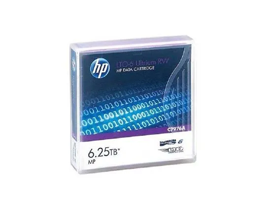 HP C7976A LTO-6 Ultrium 2.5TB(Native) / 6.25TB(Compressed) 6 1/2-inch Re-Writable Tape Media Cartridge