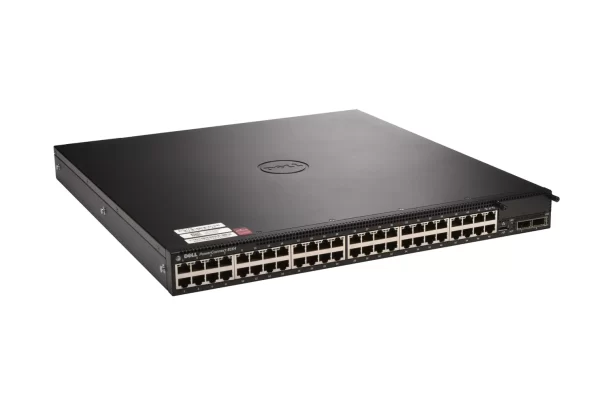 Dell PCT8164 PowerConnect 8100 Series 8164 48-Ports 10GBase-T 10 Gigabit Ethernet RJ-45 + 2-Ports 40GBase-X QSFP+ Layer 3 Managed 1U Rack-mountable Network Switch