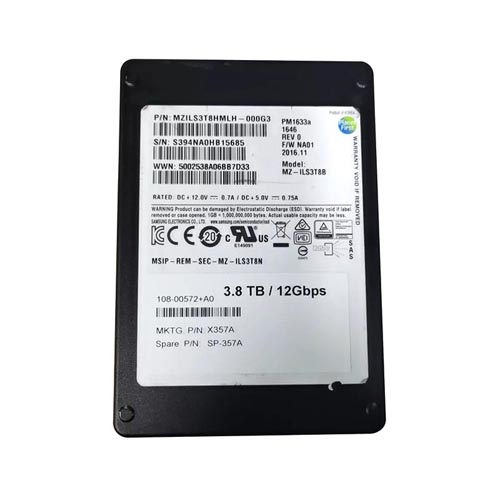 NetApp 108-00572+A0 3.8TB SAS 12Gb/s 2.5-Inch Solid State Drive with Caddy