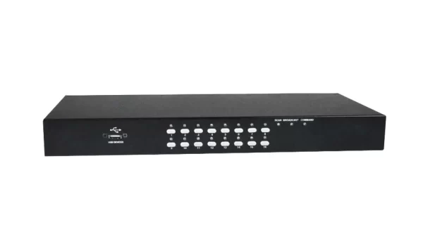 Dell 1P500 PowerEdge 2161DS 16 x Ports RJ-45 + 1 x Port FE + 1 x Port VGA 15-Pin + 1 x Port BD-9 Male KVM Console Switch