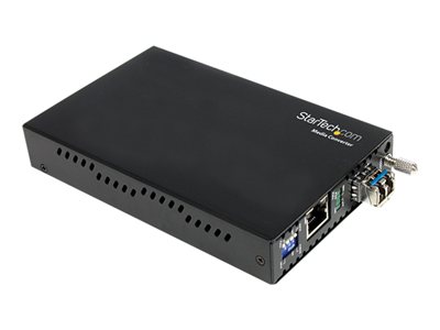 StarTech ET91000LC2 1 x Port Fiber Optic LC Duplex + 1 x Port RJ-45 1GbE 550m LC Multi-Mode Fibre Media Converter